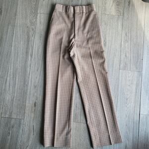 VTG Jeff Corbin Women's Trousers 70s Houndstooth High Waist Straight Leg Sz 26